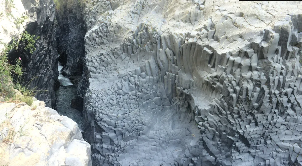 The Alcantara Gorges near Mount Etna paired with volcano tours in eastern Sicily