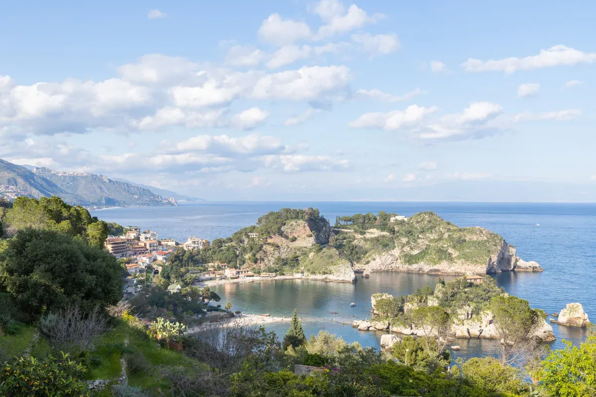 The Taormina coast where the half-day Mount Etna tour picks up before climbing the volcano, Sicily